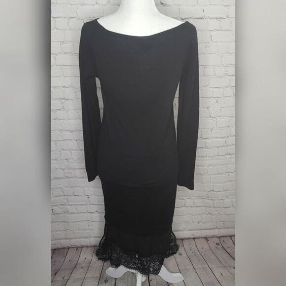 Club Monaco Tamila Black Fringe Boho Dress - Picture 5 of 9